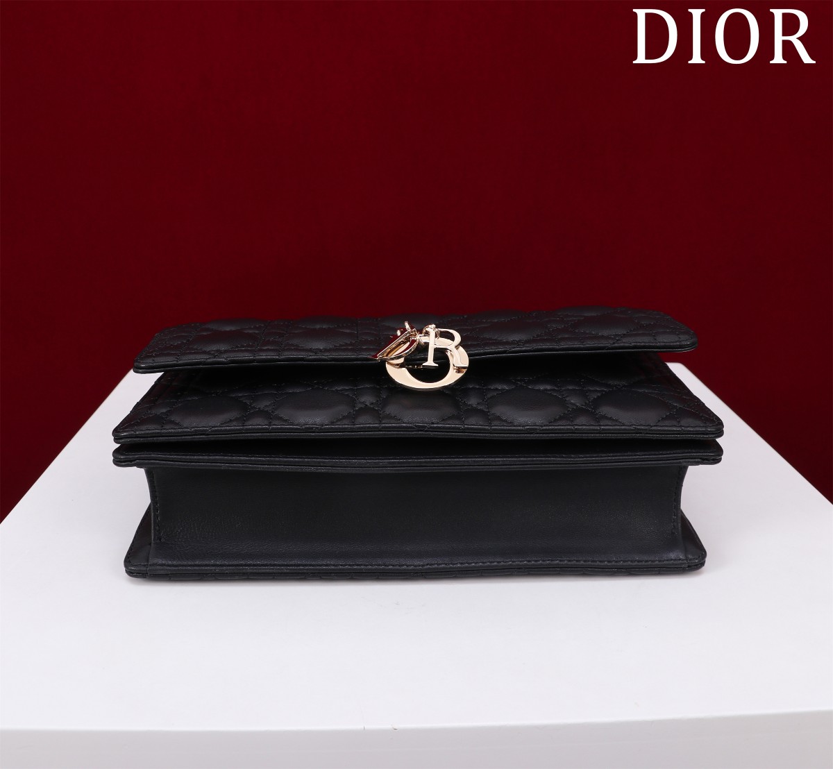 My Dior Top Handle Bag Black Cannage Lambskin